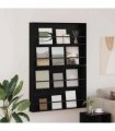 vidaXL Magazine Rack 2 pcs Black Oak 100 x 12 x 70 cm Engineered Wood