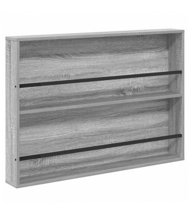 vidaXL Magazine Rack with Shelf 2 pcs Grey Sonoma 100 x 12 x 70 cm