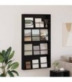 vidaXL Magazine Rack 2 pcs Black Oak 80 x 12 x 70 cm Engineered Wood