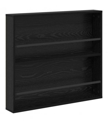 vidaXL Magazine Rack 2 pcs Black Oak 80 x 12 x 70 cm Engineered Wood