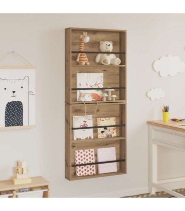 vidaXL Magazine Rack 2 pcs Artisan Oak 60 x 12 x 70 cm Engineered Wood