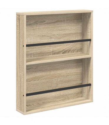 vidaXL Magazine Rack 2 pcs Sonoma Oak 60 x 12 x 70 cm Engineered Wood