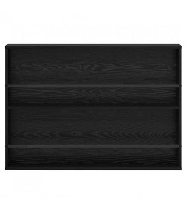 vidaXL Magazine Rack Black Oak 100 x 12 x 70 cm Engineered Wood