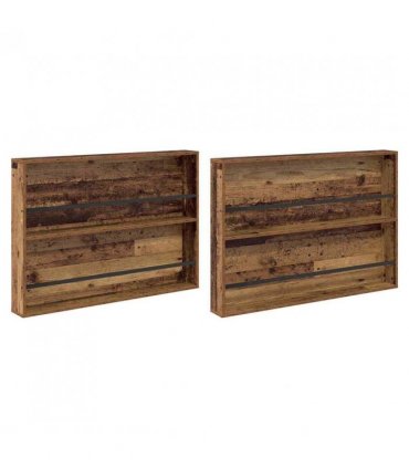 vidaXL Magazine Rack 2 pcs Old Wood 100 x 12 x 70 cm Engineered Wood