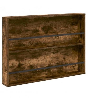 vidaXL Magazine Rack 2 pcs Smoked Oak 100 x 12 x 70 cm Engineered Wood