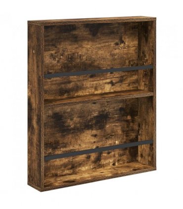 vidaXL Magazine Rack 2 pcs Smoked Oak 60 x 12 x 70 cm Engineered Wood