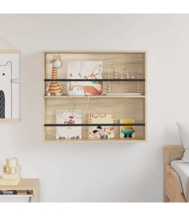 vidaXL Magazine Rack Sonoma Oak 80 x 12 x 70 cm Engineered Wood
