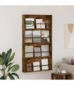 vidaXL Magazine Rack 2 pcs Smoked Oak 80 x 12 x 70 cm Engineered Wood