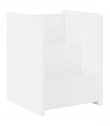 vidaXL Magazine Rack with Shelf White 35 x 35 x 45 cm Engineered Wood