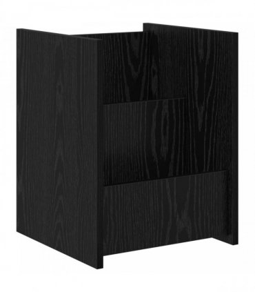 vidaXL Magazine Rack Black Oak 35 x 35 x 45 cm Engineered Wood