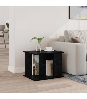 vidaXL Magazine Rack Black Oak 35 x 35 x 45 cm Engineered Wood