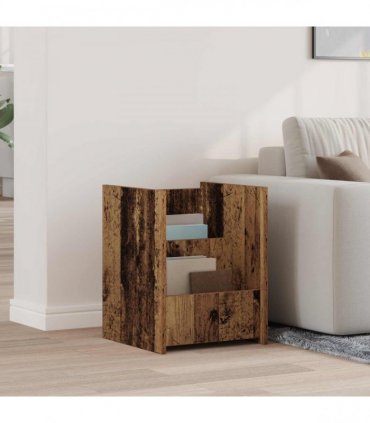 vidaXL Magazine Rack Old Wood 35 x 35 x 45 cm Engineered Wood