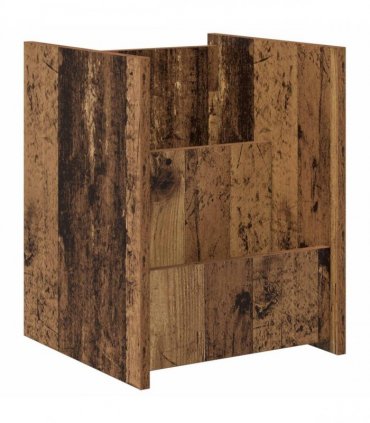 vidaXL Magazine Rack Old Wood 35 x 35 x 45 cm Engineered Wood