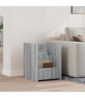 vidaXL Magazine Rack Grey Sonoma 35 x 35 x 45 cm Engineered Wood