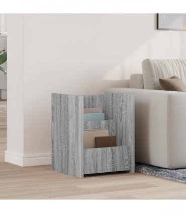 vidaXL Magazine Rack Grey Sonoma 35 x 35 x 45 cm Engineered Wood