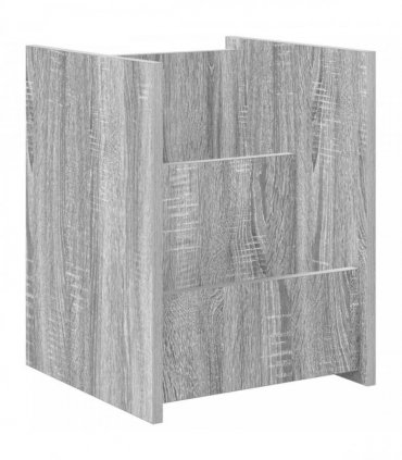 vidaXL Magazine Rack Grey Sonoma 35 x 35 x 45 cm Engineered Wood