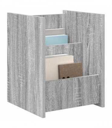 vidaXL Magazine Rack Grey Sonoma 35 x 35 x 45 cm Engineered Wood