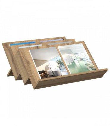 vidaXL Magazine Rack Artisan Oak 65 x 53 x 28.5 cm Engineered Wood