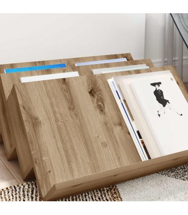 vidaXL Magazine Rack Artisan Oak 65 x 53 x 28.5 cm Engineered Wood