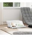 vidaXL Magazine Rack White 65 x 53 x 28.5 cm Engineered Wood