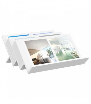 vidaXL Magazine Rack White 65 x 53 x 28.5 cm Engineered Wood