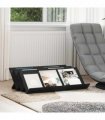 vidaXL Magazine Rack Black Oak 90 x 53 x 28.5 cm Engineered Wood