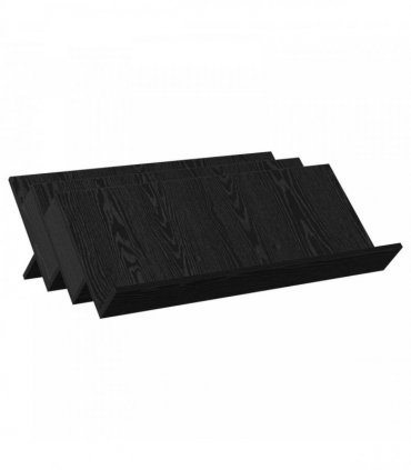 vidaXL Magazine Rack Black Oak 90 x 53 x 28.5 cm Engineered Wood