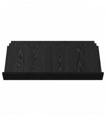 vidaXL Magazine Rack Black Oak 90 x 53 x 28.5 cm Engineered Wood