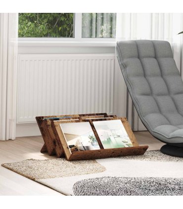 vidaXL Magazine Rack Old Wood 65 x 53 x 28.5 cm Engineered Wood