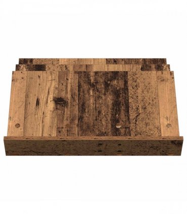 vidaXL Magazine Rack Old Wood 65 x 53 x 28.5 cm Engineered Wood