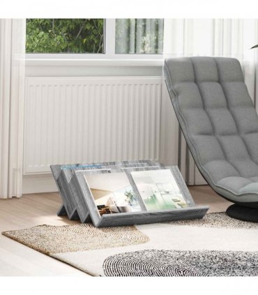 vidaXL Magazine Rack Grey Sonoma 65 x 53 x 28.5 cm Engineered Wood