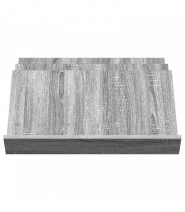 vidaXL Magazine Rack Grey Sonoma 65 x 53 x 28.5 cm Engineered Wood