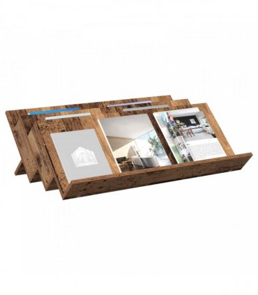 vidaXL Magazine Rack Old Wood 90 x 53 x 28.5 cm Engineered Wood