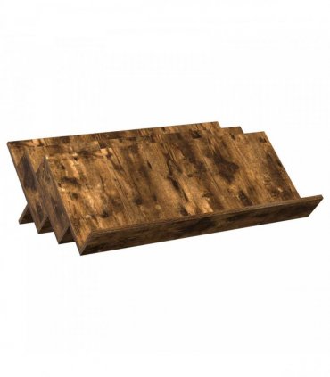 vidaXL Magazine Rack Smoked Oak 90 x 53 x 28.5 cm Engineered Wood