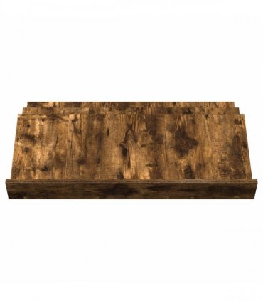 vidaXL Magazine Rack Smoked Oak 90 x 53 x 28.5 cm Engineered Wood