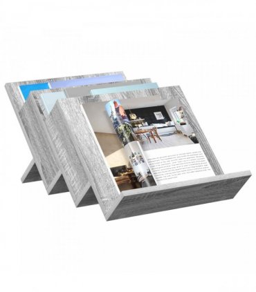 vidaXL Magazine Rack Grey Sonoma 53 x 40 x 28.5 cm Engineered Wood — Size: 40 x 53 x 28.5 cm