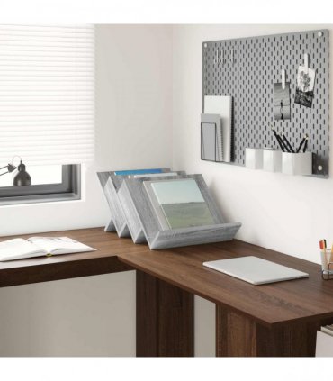 vidaXL Magazine Rack Grey Sonoma 53 x 40 x 28.5 cm Engineered Wood — Size: 40 x 53 x 28.5 cm
