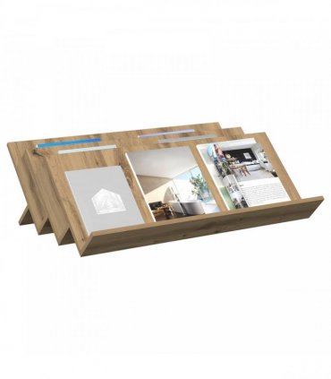 vidaXL Magazine Rack Artisan Oak 90 x 53 x 28.5 cm Engineered Wood