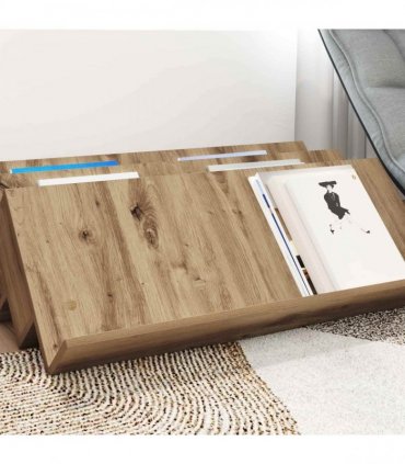 vidaXL Magazine Rack Artisan Oak 90 x 53 x 28.5 cm Engineered Wood