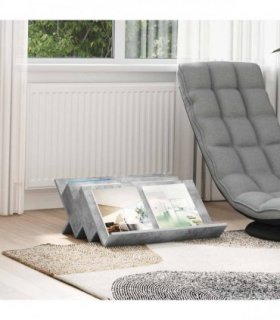 vidaXL Magazine Rack Concerte Grey 65 x 53 x 28.5 cm Engineered Wood — Colour: Concrete grey
