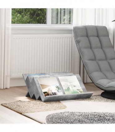 vidaXL Magazine Rack Concerte Grey 65 x 53 x 28.5 cm Engineered Wood — Colour: Concrete grey