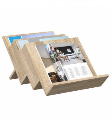 vidaXL Magazine Rack Sonoma Oak 53 x 40 x 28.5 cm Engineered Wood — Size: 40 x 53 x 28.5 cm