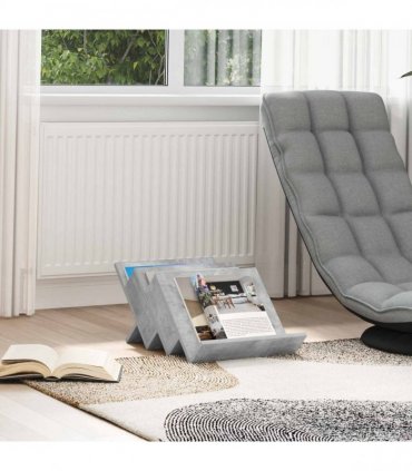 vidaXL Magazine Rack Concerte Grey 53 x 40 x 28.5 cm Engineered Wood — Colour: Concrete grey, Size: 40 x 53 x 28.5 cm