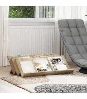 vidaXL Magazine Rack Sonoma Oak 90 x 53 x 28.5 cm Engineered Wood