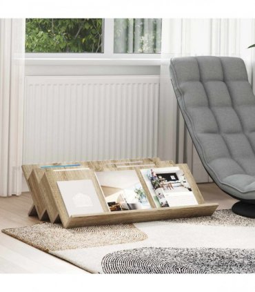 vidaXL Magazine Rack Sonoma Oak 90 x 53 x 28.5 cm Engineered Wood