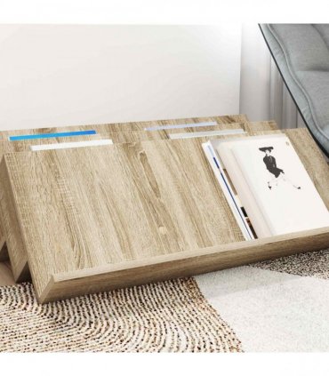 vidaXL Magazine Rack Sonoma Oak 90 x 53 x 28.5 cm Engineered Wood