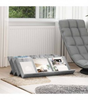 vidaXL Magazine Rack Grey Sonoma 90 x 53 x 28.5 cm Engineered Wood