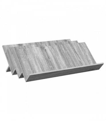 vidaXL Magazine Rack Grey Sonoma 90 x 53 x 28.5 cm Engineered Wood