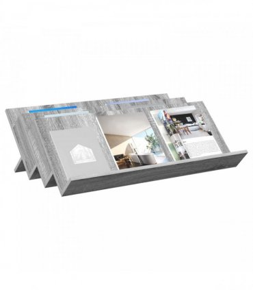 vidaXL Magazine Rack Grey Sonoma 90 x 53 x 28.5 cm Engineered Wood