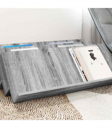 vidaXL Magazine Rack Grey Sonoma 90 x 53 x 28.5 cm Engineered Wood